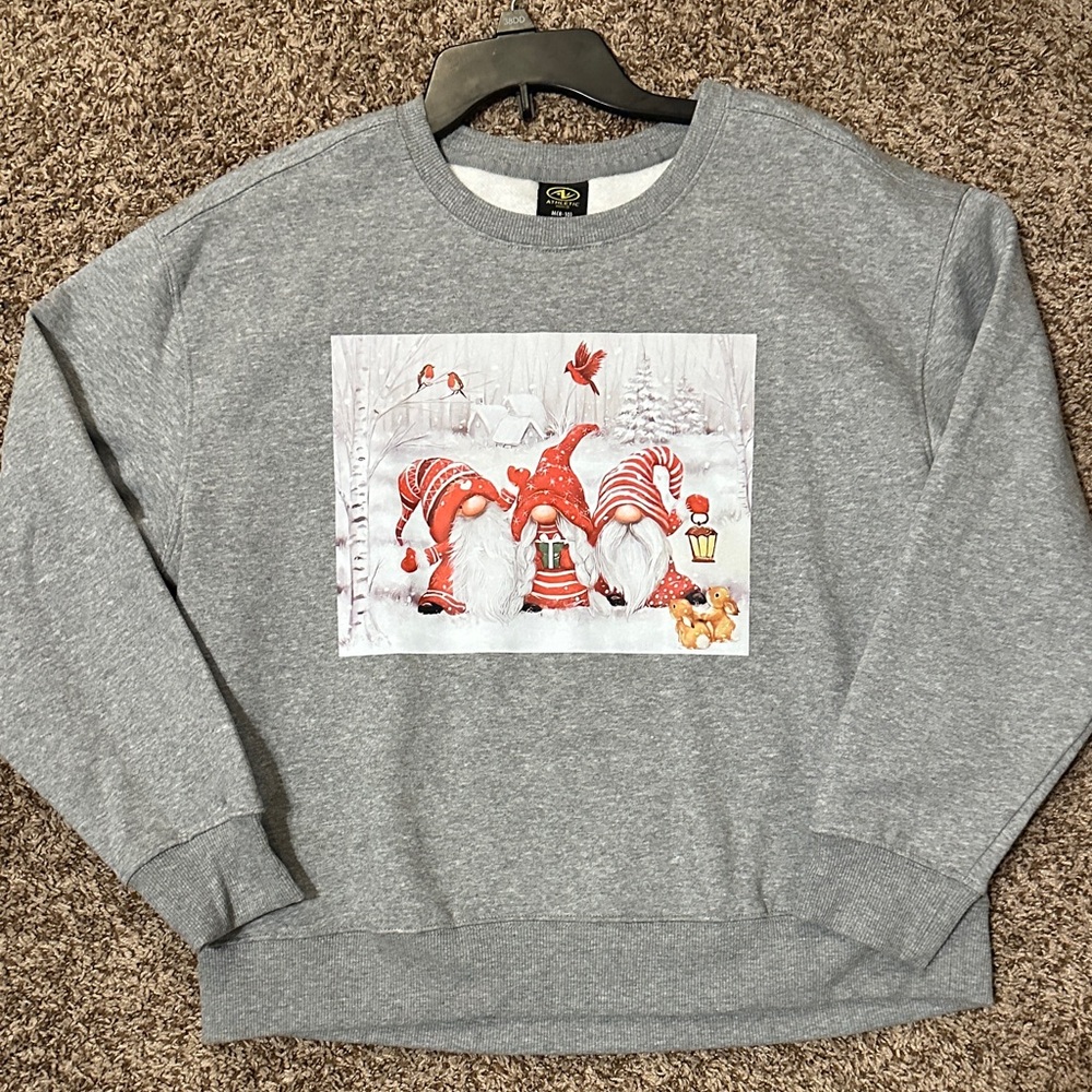 Gray Holiday Gnome Sweater